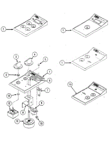 Escutcheon Assembly parts for Kenmore Countertop Range Grill 223.06(1988) (22306(1988), 223 06(1988)) from AppliancePartsPros.com