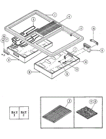 Top Assembly parts for Kenmore Countertop Range Grill 223.08(1988) (22308(1988), 223 08(1988)) from AppliancePartsPros.com