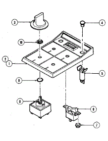 Escutcheon Assembly parts for Kenmore Countertop Range Grill 223.08(1988) (22308(1988), 223 08(1988)) from AppliancePartsPros.com