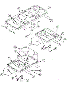 Burner Box Assembly parts for Kenmore Countertop Range Grill 223.09(1988) (22309(1988), 223 09(1988)) from AppliancePartsPros.com