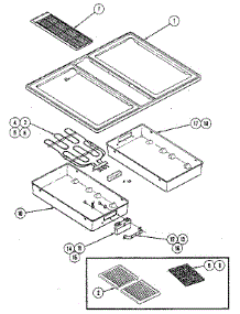Top Assembly parts for Kenmore Electric Cooktop 223.14(1988) (22314(1988), 223 14(1988)) from AppliancePartsPros.com