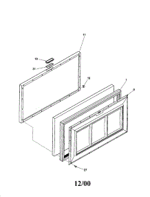 Door parts for Kenmore Freezer 253.10301001 (25310301001, 253 10301001) from AppliancePartsPros.com