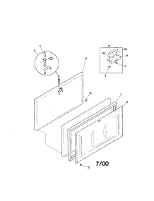 Door parts for Kenmore Freezer 253.10911991 (25310911991, 253 10911991) from AppliancePartsPros.com