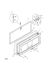 Door parts for Kenmore Freezer 253.11312100 (25311312100, 253 11312100) from AppliancePartsPros.com