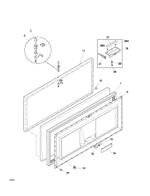Door parts for Kenmore Freezer 253.11321101 (25311321101, 253 11321101) from AppliancePartsPros.com