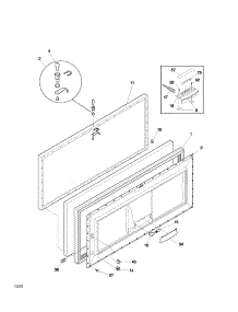 Door parts for Kenmore Freezer 253.11351102 (25311351102, 253 11351102) from AppliancePartsPros.com