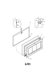 Door parts for Kenmore Freezer 253.11511100 (25311511100, 253 11511100) from AppliancePartsPros.com
