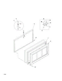 Door parts for Kenmore Freezer 253.11511101 (25311511101, 253 11511101) from AppliancePartsPros.com