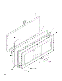 Door parts for Kenmore Freezer 253.11521102 (25311521102, 253 11521102) from AppliancePartsPros.com