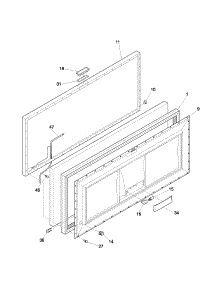 Door parts for Kenmore Freezer 253.11521103 (25311521103, 253 11521103) from AppliancePartsPros.com