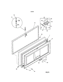 Door parts for Kenmore Freezer 253.11531100 (25311531100, 253 11531100) from AppliancePartsPros.com