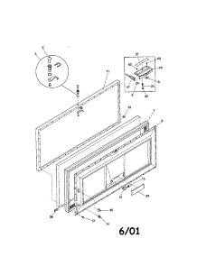 Door parts for Kenmore Freezer 253.11541100 (25311541100, 253 11541100) from AppliancePartsPros.com
