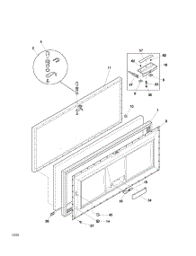Door parts for Kenmore Freezer 253.11541102 (25311541102, 253 11541102) from AppliancePartsPros.com