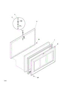 Door parts for Kenmore Freezer 253.11711102 (25311711102, 253 11711102) from AppliancePartsPros.com