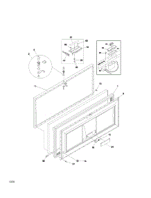 Door parts for Kenmore Freezer 253.11821101 (25311821101, 253 11821101) from AppliancePartsPros.com