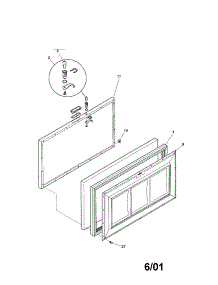 Door parts for Kenmore Freezer 253.11911100 (25311911100, 253 11911100) from AppliancePartsPros.com