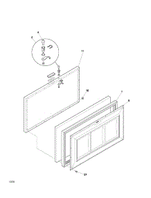 Door parts for Kenmore Freezer 253.11911101 (25311911101, 253 11911101) from AppliancePartsPros.com