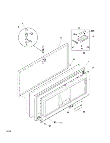 Door parts for Kenmore Freezer 253.12021100 (25312021100, 253 12021100) from AppliancePartsPros.com