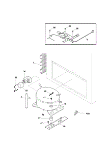 System parts for Kenmore Freezer 253.12021100 (25312021100, 253 12021100) from AppliancePartsPros.com