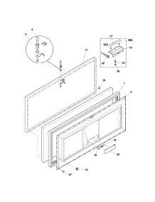 Door parts for Kenmore Freezer 253.12021102 (25312021102, 253 12021102) from AppliancePartsPros.com