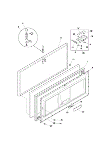 Door parts for Kenmore Freezer 253.12541100 (25312541100, 253 12541100) from AppliancePartsPros.com