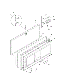 Door parts for Kenmore Freezer 253.12541102 (25312541102, 253 12541102) from AppliancePartsPros.com