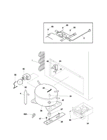 System parts for Kenmore Freezer 253.12551100 (25312551100, 253 12551100) from AppliancePartsPros.com