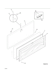 Door parts for Kenmore Freestanding Freezer 253.12912410 (25312912410, 253 12912410) from AppliancePartsPros.com