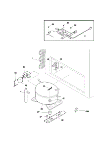 System parts for Kenmore Freezer 253.13009100 (25313009100, 253 13009100) from AppliancePartsPros.com