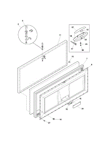 Door parts for Kenmore Freezer 253.13009100 (25313009100, 253 13009100) from AppliancePartsPros.com