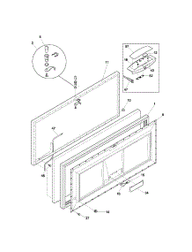 Door parts for Kenmore Freezer 253.13051101 (25313051101, 253 13051101) from AppliancePartsPros.com