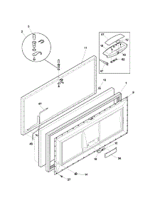 Door parts for Kenmore Freezer 253.13051102 (25313051102, 253 13051102) from AppliancePartsPros.com