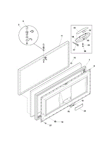 Door parts for Kenmore Freezer 253.13312101 (25313312101, 253 13312101) from AppliancePartsPros.com