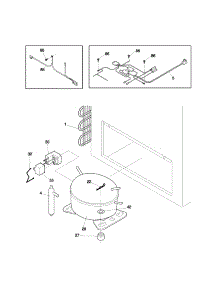 System parts for Kenmore Freezer 253.13500100 (25313500100, 253 13500100) from AppliancePartsPros.com