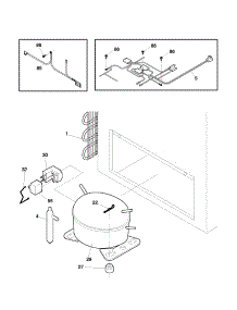 System parts for Kenmore Freezer 253.13500103 (25313500103, 253 13500103) from AppliancePartsPros.com