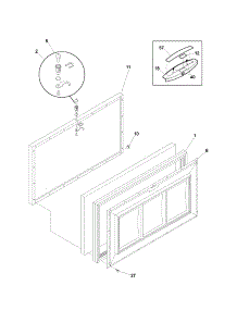 Door parts for Kenmore Freezer 253.13511101 (25313511101, 253 13511101) from AppliancePartsPros.com