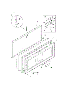Door parts for Kenmore Freezer 253.13541102 (25313541102, 253 13541102) from AppliancePartsPros.com