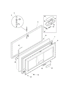 Door parts for Kenmore Freezer 253.13551100 (25313551100, 253 13551100) from AppliancePartsPros.com