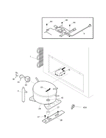 System parts for Kenmore Freezer 253.13551101 (25313551101, 253 13551101) from AppliancePartsPros.com