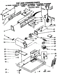 Top And Console Parts parts for Kenmore Dryer 110.76409420 (11076409420, 110 76409420) from AppliancePartsPros.com