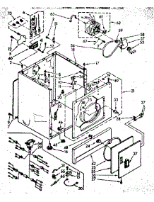 Cabinet Parts parts for Kenmore Dryer 110.76409650 (11076409650, 110 76409650) from AppliancePartsPros.com