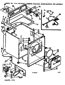 Machine Sub-Assembly parts for Kenmore Dryer 110.76410120 (11076410120, 110 76410120) from AppliancePartsPros.com