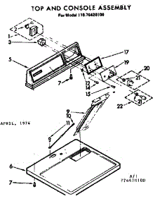 Top & Console Assembly parts for Kenmore Dryer 110.76420100 (11076420100, 110 76420100) from AppliancePartsPros.com