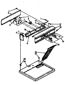 Top And Console Parts parts for Kenmore Dryer 110.76423110 (11076423110, 110 76423110) from AppliancePartsPros.com