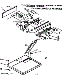 Top And Console Asm parts for Kenmore Dryer 110.76430100 (11076430100, 110 76430100) from AppliancePartsPros.com