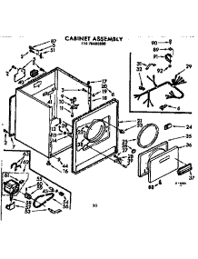 Cabinet Assembly parts for Kenmore Dryer 110.76430300 (11076430300, 110 76430300) from AppliancePartsPros.com
