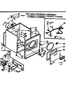 Cabinet Assembly parts for Kenmore Dryer 110.76430620 (11076430620, 110 76430620) from AppliancePartsPros.com
