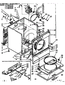 Cabinet Assembly parts for Kenmore Dryer 110.76470400 (11076470400, 110 76470400) from AppliancePartsPros.com