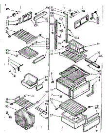 Refrigerator Liner Parts parts for Kenmore Refrigerator 106.7620521 (1067620521, 106 7620521) from AppliancePartsPros.com
