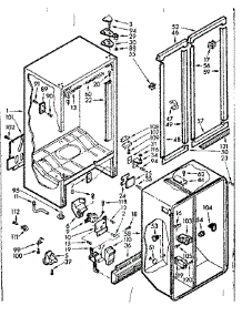 Refrigerator Cabinet Parts parts for Kenmore Refrigerator 106.7620561 (1067620561, 106 7620561) from AppliancePartsPros.com